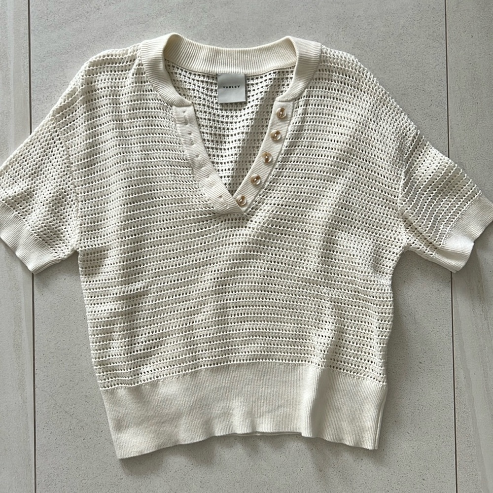 Varley Callie Knit button Sweater